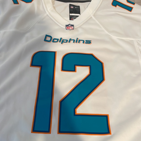 Miami Dolphins nike jersey white with orange /turquoise Bob Griese #12 On Field - Picture 4 of 10